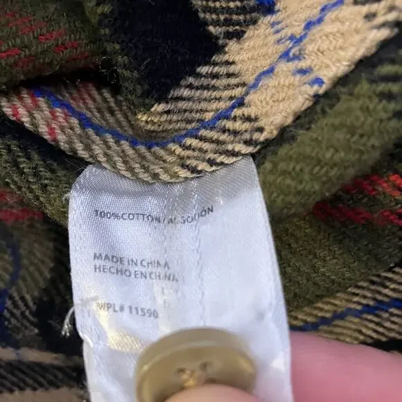 Weatherproof Vintage Shirt Jacket Mens Medium Plaid Flannel Button Up Workwear - Picture 16 of 16